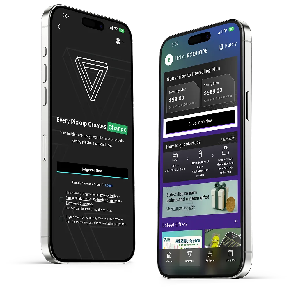 ECOHOPE App mockup